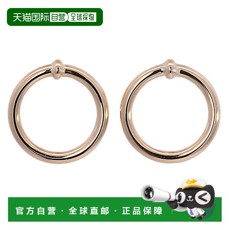 日本直邮(233370) 圆形耳环 K18 黄金 耳钉 礼物 防过敏 18K