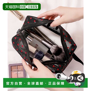 1h可退 日本直邮florist 女士心形网纱透视多功能收纳袋三件套 G4