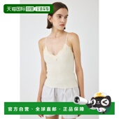 日本直邮MOUSSY Rib 女装 1h可退 Lace Trim 修身 蕾丝边针织吊带