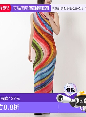 日本直邮Desigual 波点图案雪纺中长款连衣裙 [DE819EW24475]