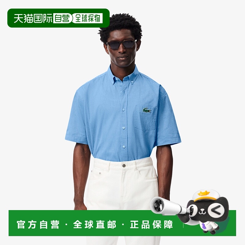 日本直邮LACOSTE法国鳄鱼男女同款衬衫CH6419-3D3新款