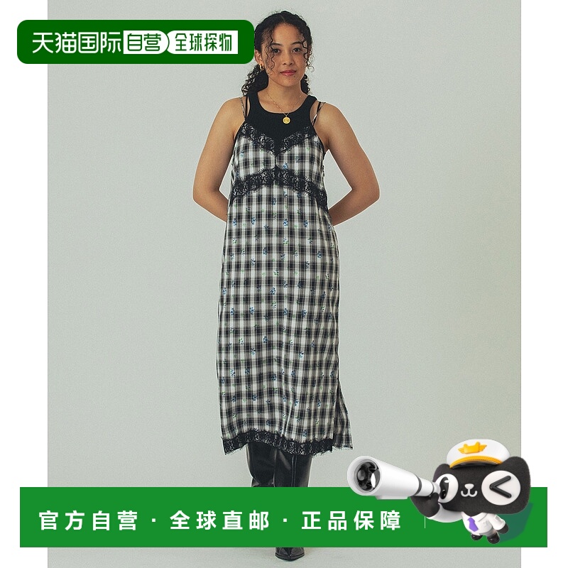 1h可退 日本直邮mag.by c 女装 花纹撞色吊带连衣裙 直筒剪裁 蕾