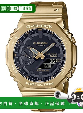 【日本直邮】G Shock卡西欧 手表 男款薄型不锈钢金色GM-B2100GD-
