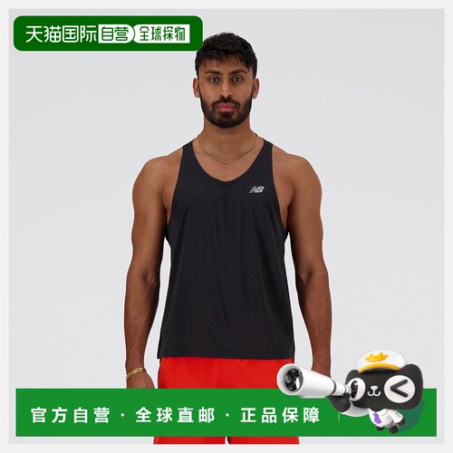 日本直邮New Balance Athletics Singlet 字母品牌Logo印花健身跑