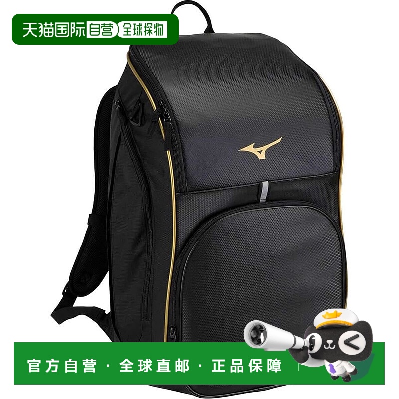 【日本直邮】美津浓 双肩包 40 合成皮 黑/金 33JD3108 大容量