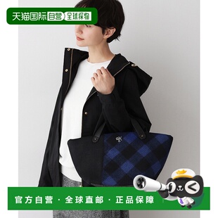 1h可退 日本直邮Dessin 女装 格纹 半月形托特包 双层夹层设计 F5