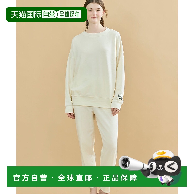 1h可退 日本直邮une nana cool 女士 全棉混纺光滑绒面套头衫 睡