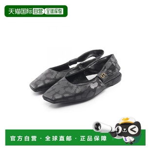 日本直邮中古Dior迪奥女A级95新黑色帆布鞋单鞋高跟鞋PUMPS