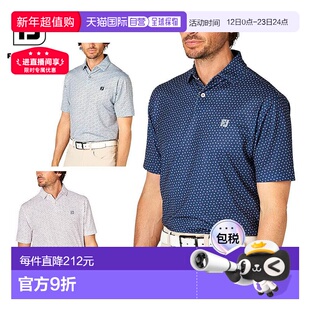 日本直邮FootJoy 男士球印花短袖 Polo 衫 FJ-S25-S13 高尔夫服装