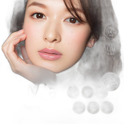 日本直邮Lumia 2Week双周抛美瞳自然系清透水润彩色隐形眼镜6片装