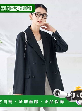 1h可退 日本直邮a.v.v 女士麻感修身双排扣外套 KBDFB23109