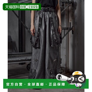 裤 合皮宽松半拉链金属件工装 er2505 日本直邮ERAR男女同款 1h可退