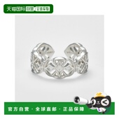 日本直邮日潮 agete 阿卡朵镂空花纹开口银戒指