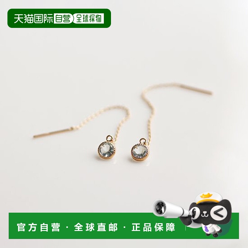 1h可退 日本直邮cui-cui女士长款宝石圆形黄金耳环K10YGcuicui