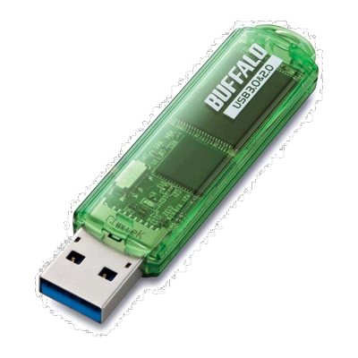 日本直邮BUFFALO巴法络U盘USB 3.0储存器64GB 绿色