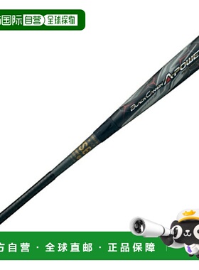 日本直邮 ZETT 软式FRP制黑色佳能A力量II男士野球棒 [BCT35464]