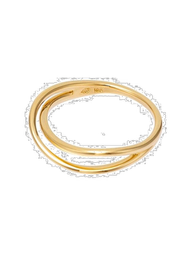 日本直邮日潮4度C 4℃ K18黄金戒指独特交叉