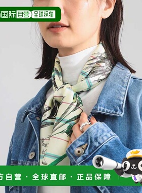 1h可退 日本直邮manipuri 女士 真丝植物印花方巾 64450755578