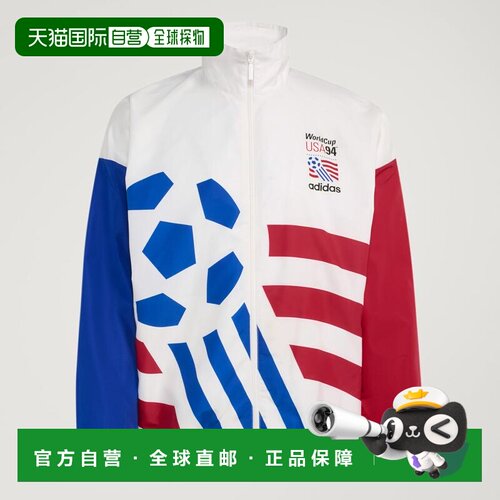 日本直邮Adidas/阿迪达斯长袖高领落肩袖编织夹克男女同款 KC5442