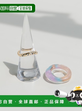 1h可退 日本直邮SMELLY 女士 异材质叠戴戒指套装 煌石与渐变透明