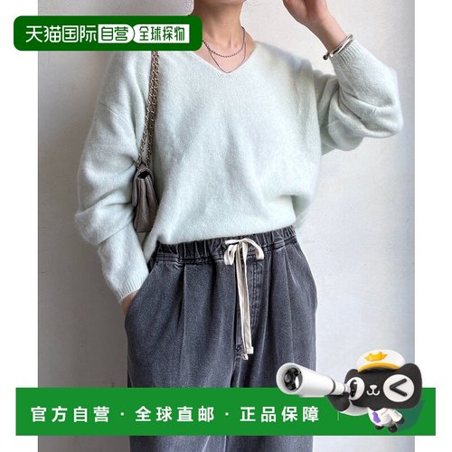 1h可退 日本直邮DouDou 女装 狐狸混纺深V套头毛衣 DDZ1052305A00