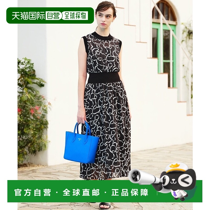 日本直邮DRESSTERIOR sheer ribbon tape print dress印花连衣裙
