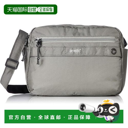 【日本直邮】[Anello Grande] 2层圆形单肩包 DC GUA0982Z 浅灰色
