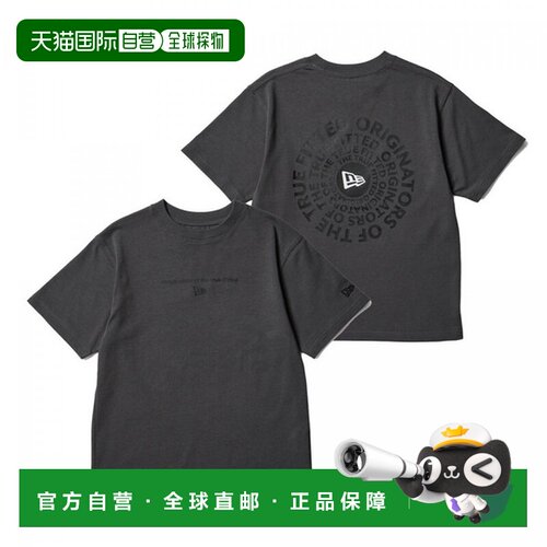 日本直邮New Era 青少年短袖纯棉 T恤 Circle OOTTF 石墨色 14865