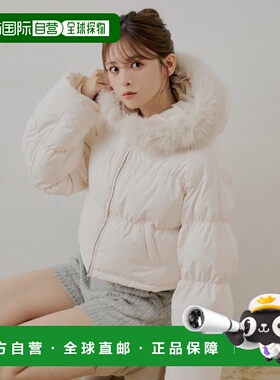 1h可退 日本直邮Chico 女装短款毛绒连帽中棉夹克 宽松轻盈保暖 C