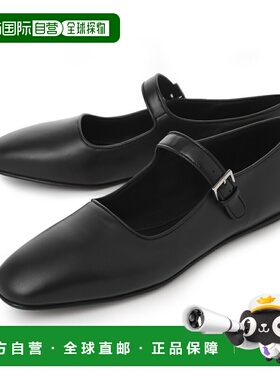 日本直邮THE ROW芭蕾平底鞋 玛丽珍鞋款 黑色 女士f1003 n61 blk