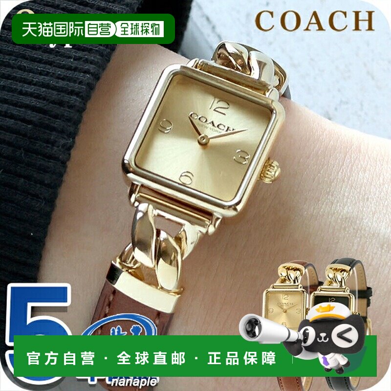 日本直邮Coach Cass 女士石英电池腕表 指针式 - 金色 - 14504555
