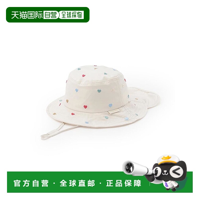 日本直邮日潮 petit main遮热刺绣渔夫帽 9651420遮阳帽子新款