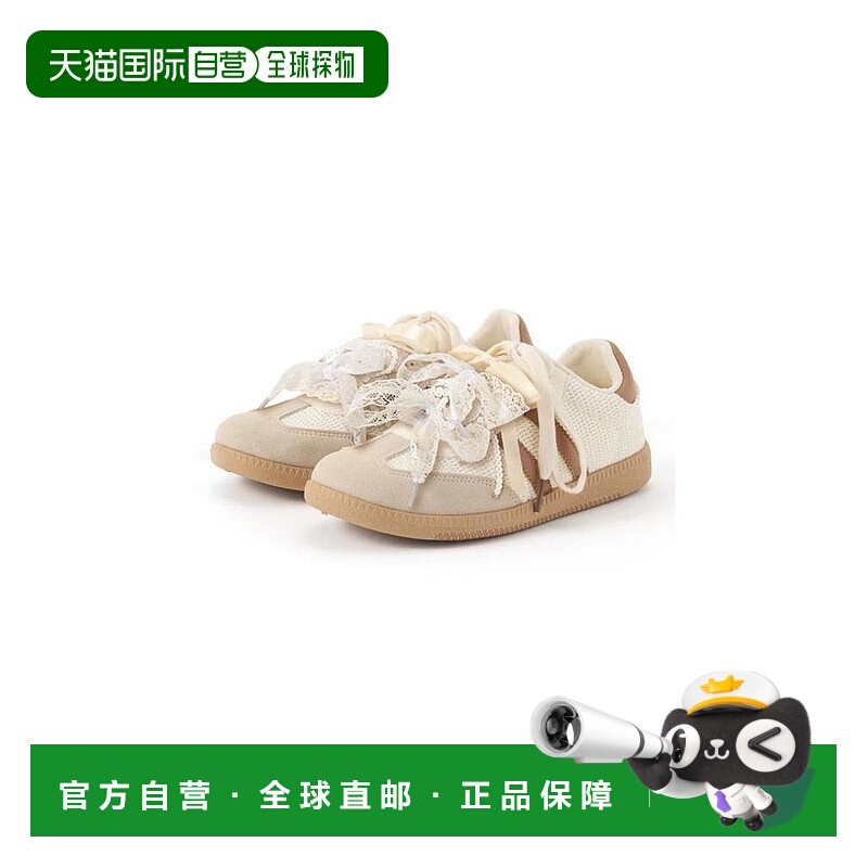 日本直邮日潮 GRL 带蝴蝶结 2Way拼接 侧边条纹板鞋运动鞋 ZR1376