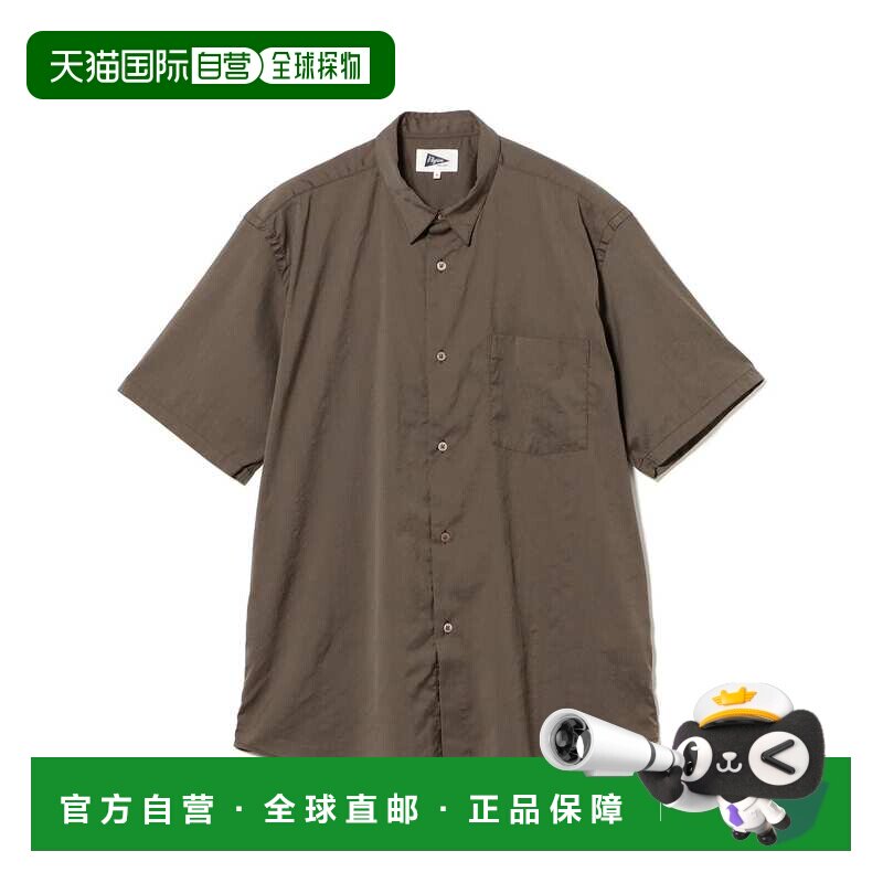 1h可退 日本直邮Pilgrim Surf+Supply 男士 短袖羊毛混纺休闲衬衫