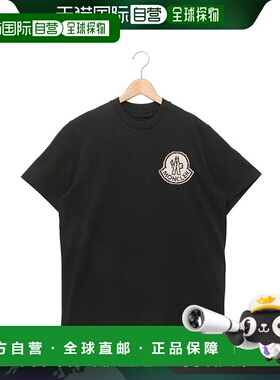 日本直邮Moncler 剪裁缝制 T 恤黑色男士 MONCLER 8C00004 83927