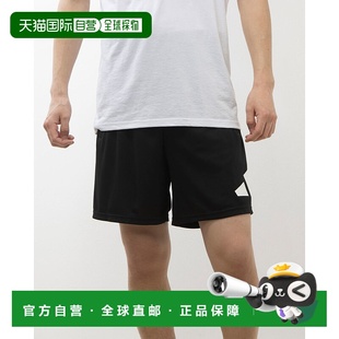 白 日本直邮阿迪达斯男士 黑 IB8121 训练必备Logo训练短裤