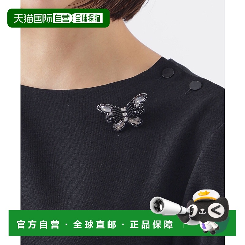 1h可退 日本直邮TRANS WORK 女士单色蝶形状毛毡胸针 U1V06306__