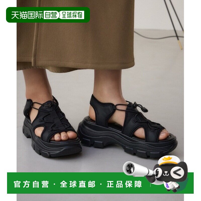 日本直邮AZUL BY MOUSSY 女士运动风格厚底凉鞋 250ISB55089C高跟