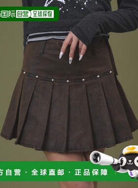 1h可退 日本直邮dispark 女装 金属钉饰 皱褶半身裙 DI26SP01L000