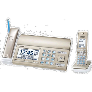 日本直邮Panasonic松下 数码无绳传真母子机1.9GHz金KX-PD750