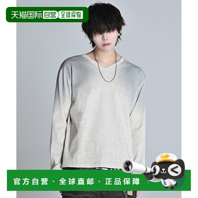 1h可退 日本直邮ADRER 男女同款 V领弹力罗纹长T恤 ADRls1042