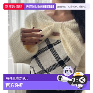 1h可退 日本直邮MAJESTIC LEGON 女装 蕾丝拼接宽松针织开衫 半袖