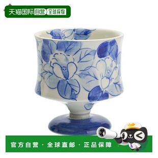 日本直邮九谷烧高脚杯爱椿/黑藏釜日式餐具玻璃制品流行结婚回礼