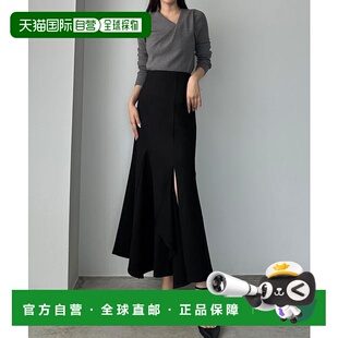 1h可退 日本直邮JUNOAH Louere 高腰开衩鱼尾半身裙（无内衬）