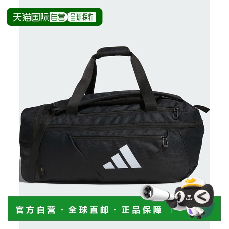 日本直邮adidas 时尚简约大容量拉链开合 再生聚酯纤维 旅行包 男