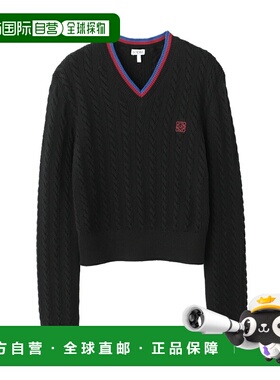 日本直邮LOEWE V领针织衫 黑色 女士 s359y14kgb 1100
