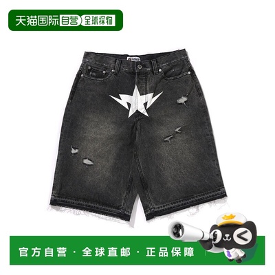 日本直邮A BATHING APE DESTROYED STA 宽松版型13盎司牛仔短裤
