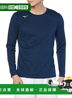 【日本直邮】美津浓Mizuno休闲运动款短袖T恤32MA0145藏青色2XL