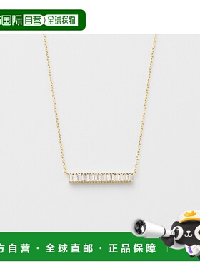 日本直邮日潮 agete 阿卡朵K18YG钻石项链黄色 均码吊坠