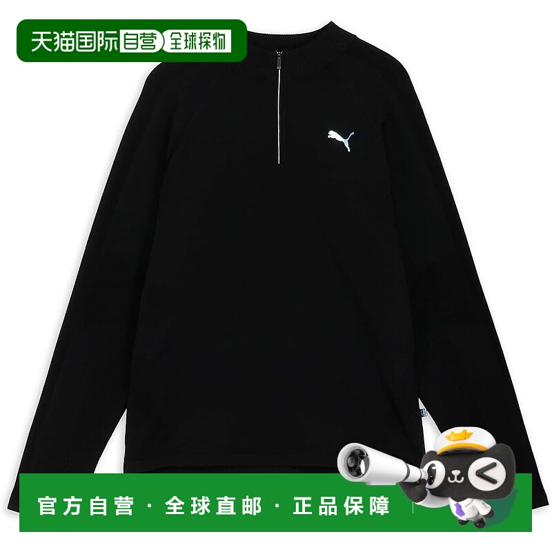 【日本直邮】彪马 男士PF Techline 1/4拉链高尔夫毛衣 633306 黑